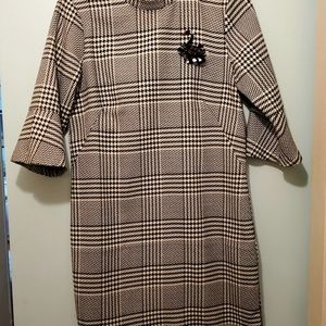 Houndstooth mini dress